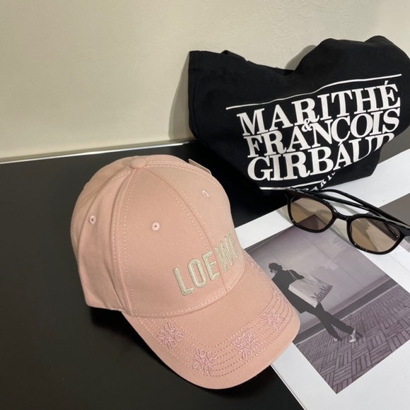 Loewe Pink Embroidered Baseball Cap